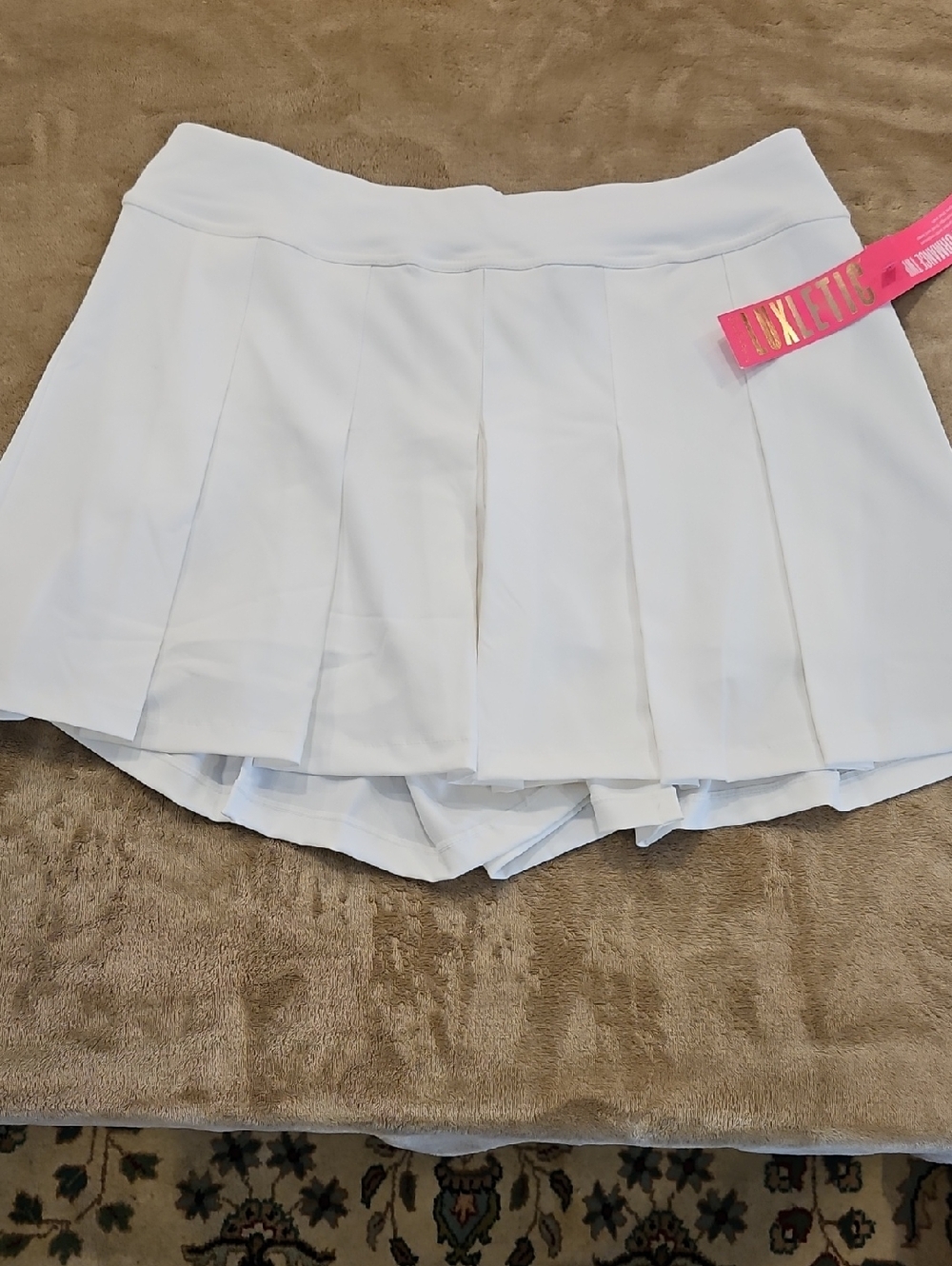 Lilly Pulitzer White Active Skirt with Gold Logo